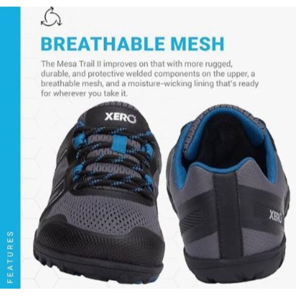 Xero Shoes Mesa Trail Size 8.5 Women’s Dark Gray Sapphire MTW-DGS EUC Box - Picture 15 of 15